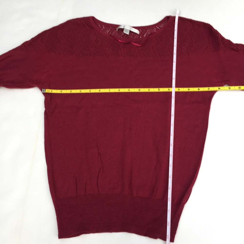 LC Lauren Conrad Crochet Detail 3/4 Sleeve Sweater - Picture 8 of 8